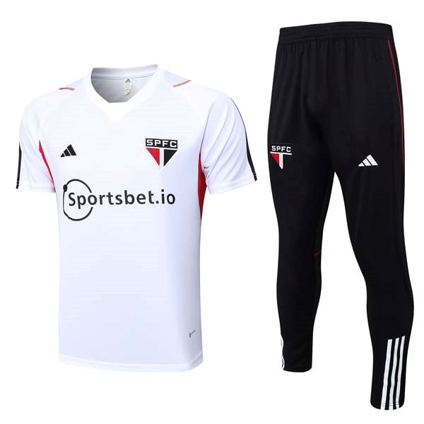 Camiseta Sao Paulo Conjunto Completo 2023 2024 Blanco Negro